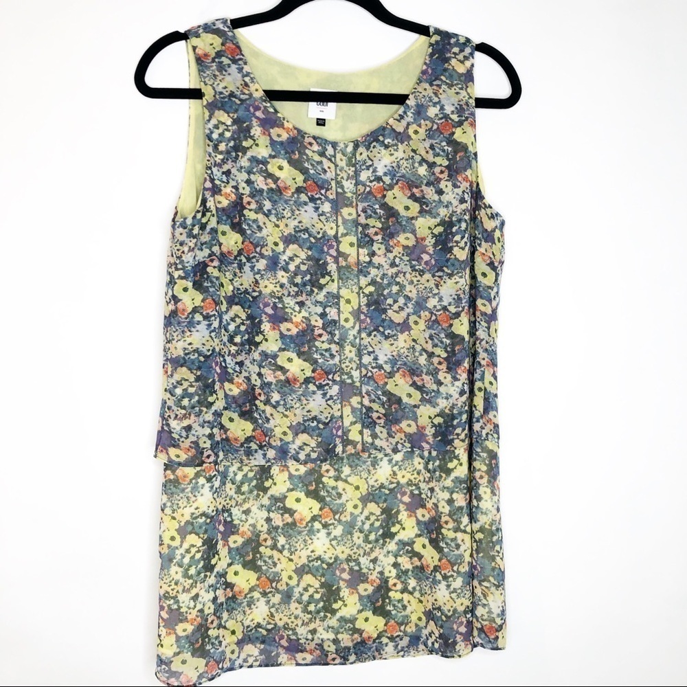 CAbi | Positano Layered Tank Top Floral Blouse #5041